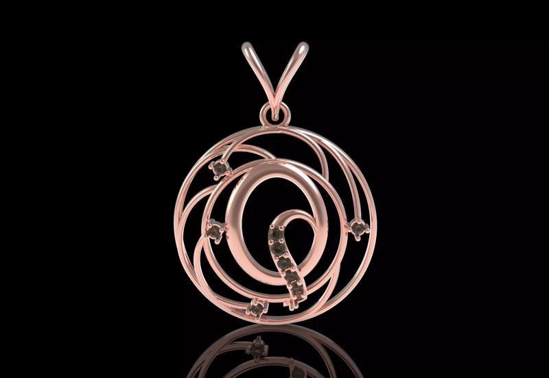 Alphabet Q Diamond Pendant