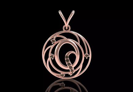 Alphabet Q Diamond Pendant