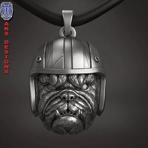 animal pendant jewelry Biker bulldog version 1