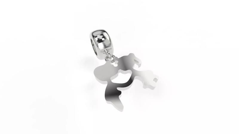 Boy and Girl Kissing Charm