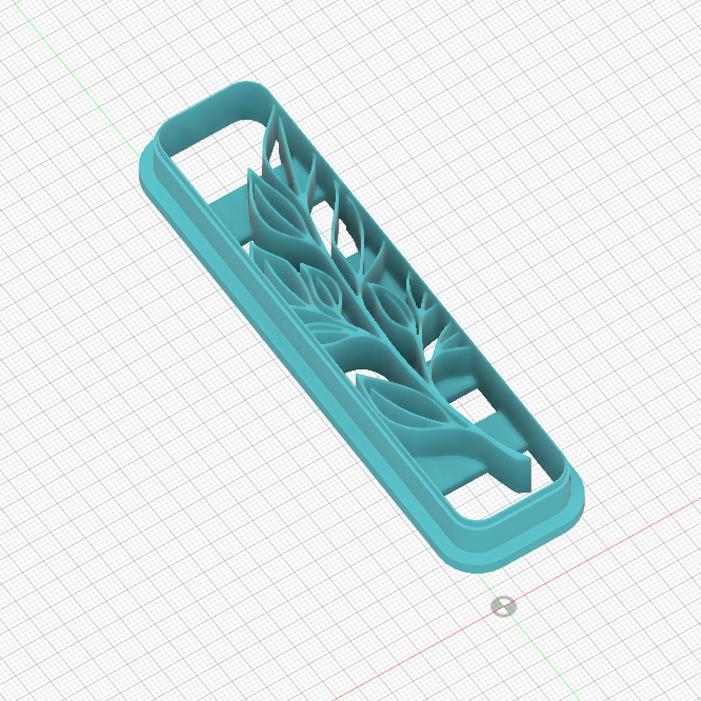 polymer clay cutter, leaf bookmark #4