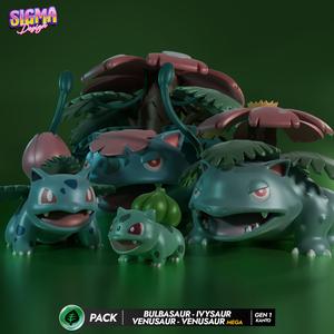 pack - Bulbasaur ivysaur venusaur mega venusaur