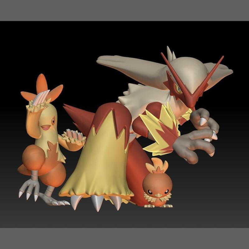 Pokemon Torchic Combusken Blaziken