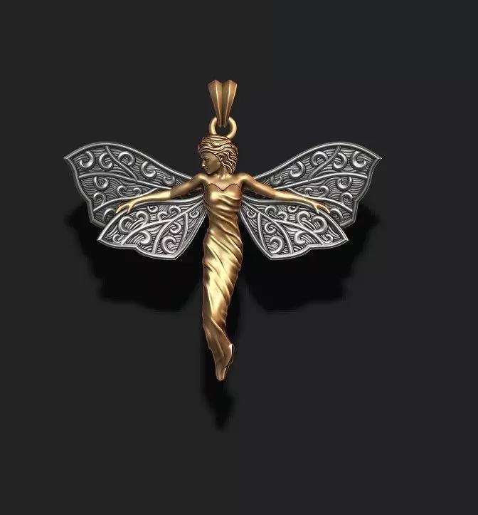 Butterfly girl pendant
