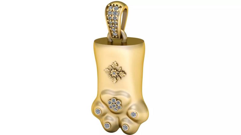 ANIMAL HAND PENDANT 3D PRINTABLE MODEL