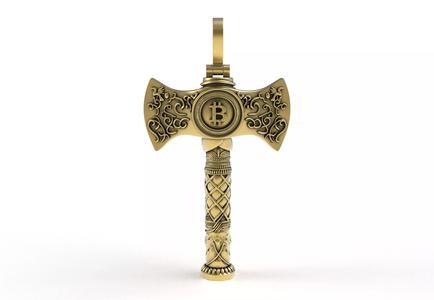 Antique Art Deco Axe Pendant