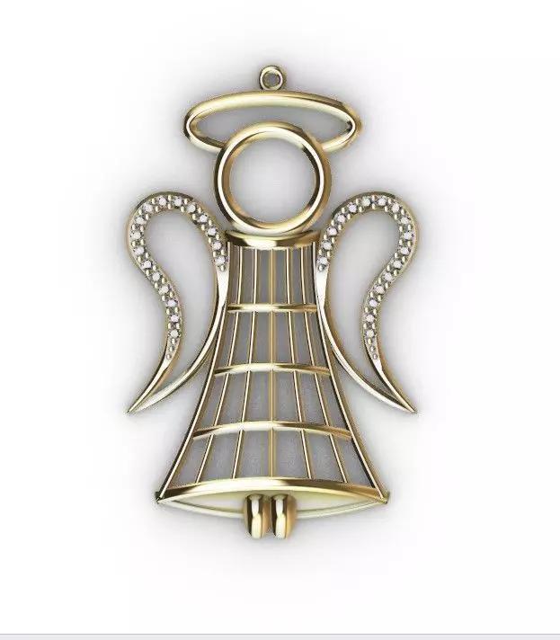 Angelo gold angel pendant