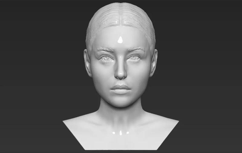 Monica Bellucci bust 3D printing ready stl obj formats