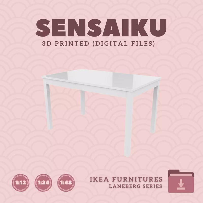 1 LANEBERG Extendable Table 52 In Dollhouse - IKEA - 3D Print