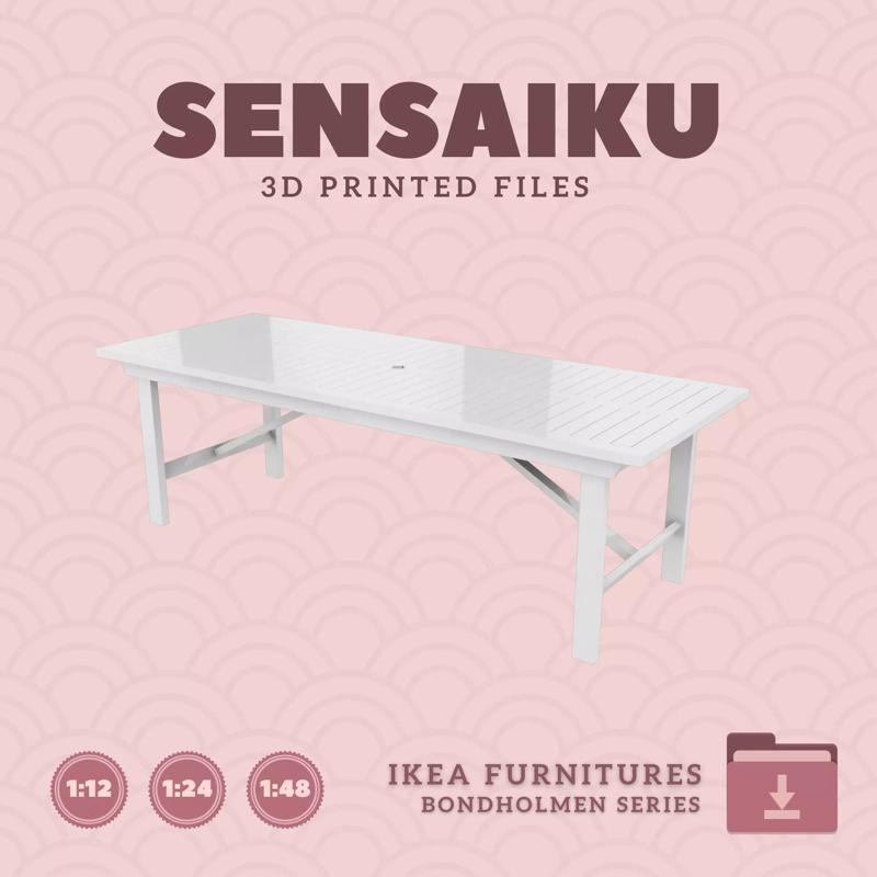 BONDHOLMEN Table 92 In for Mini Dollhouse - IKEA - 3D Print