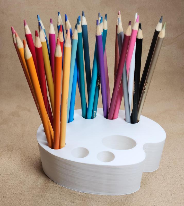 Painter's Palette Brush Holder Pencil Cup