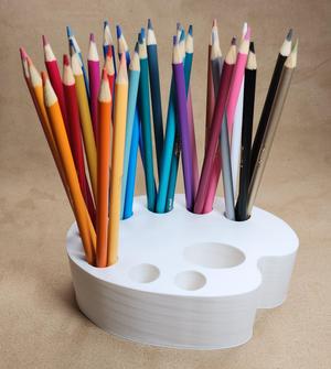 Painter's Palette Brush Holder Pencil Cup