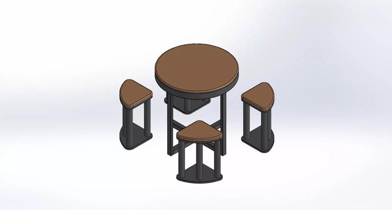 Chair Set table with four stools