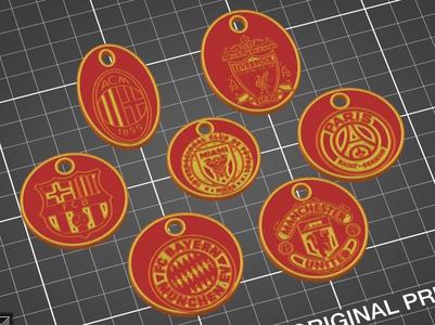 Soccer team key chains