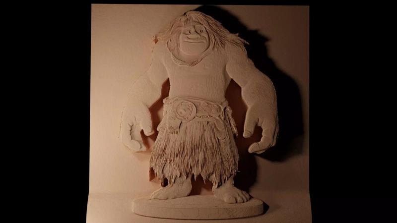 Eep Crood The Croods CNC 3d Print High Relief Sand Casting