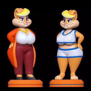 Patricia Bunny Two outfits - The Looney Tunes Show