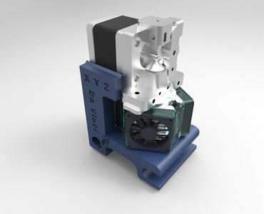 XYZ Da Vinci 1.0 Three fan extruder carriage.