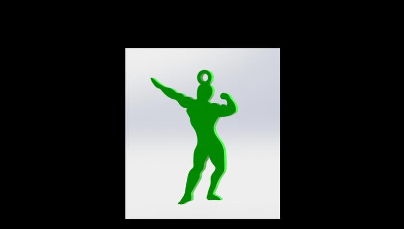 bodybuilder gym keychain commercial use license