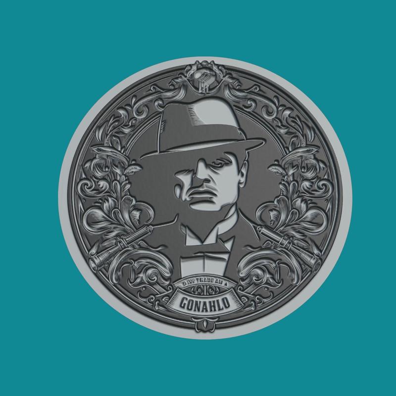 Vito Corleone Print Model Vito Corleone Medallion Vito Corleone Wall Decor