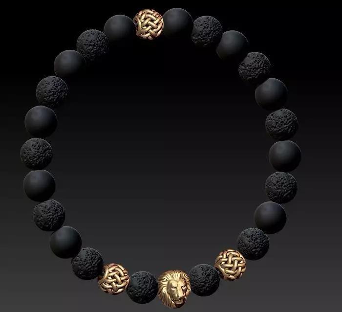 jewellery lion beaded bracelet