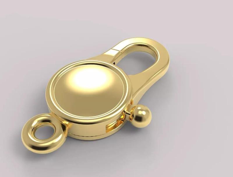 Lock 3 1 gold plated clasp with ball