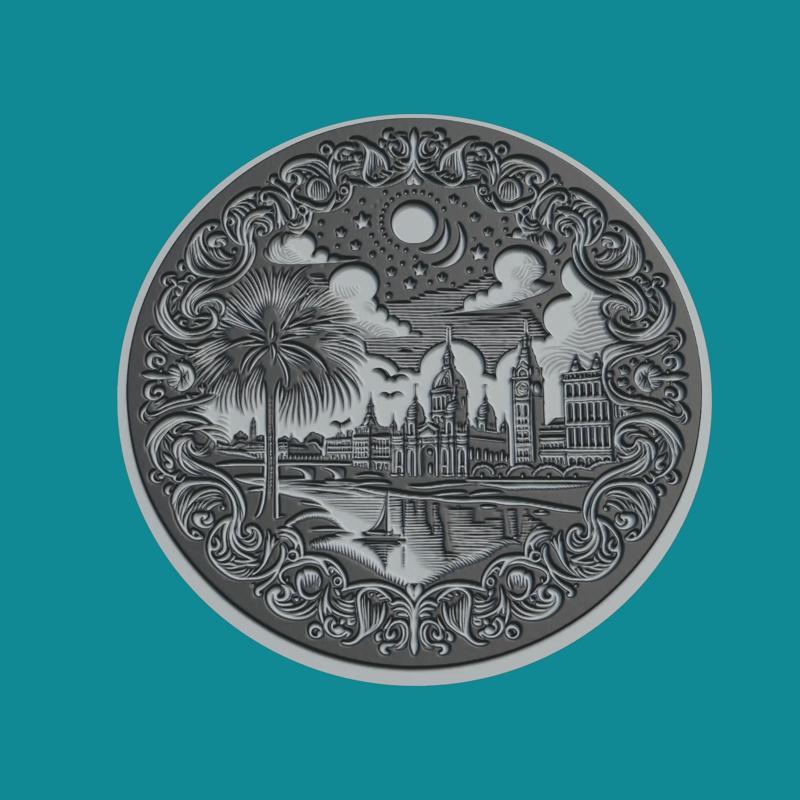 Savanna Medallion Savanna 3d Print Model