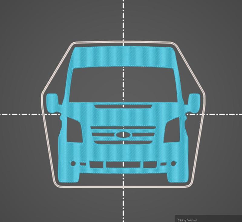 Ford Transit Turneo LWB L2H2 L3H2 2006-2015 key silhouette