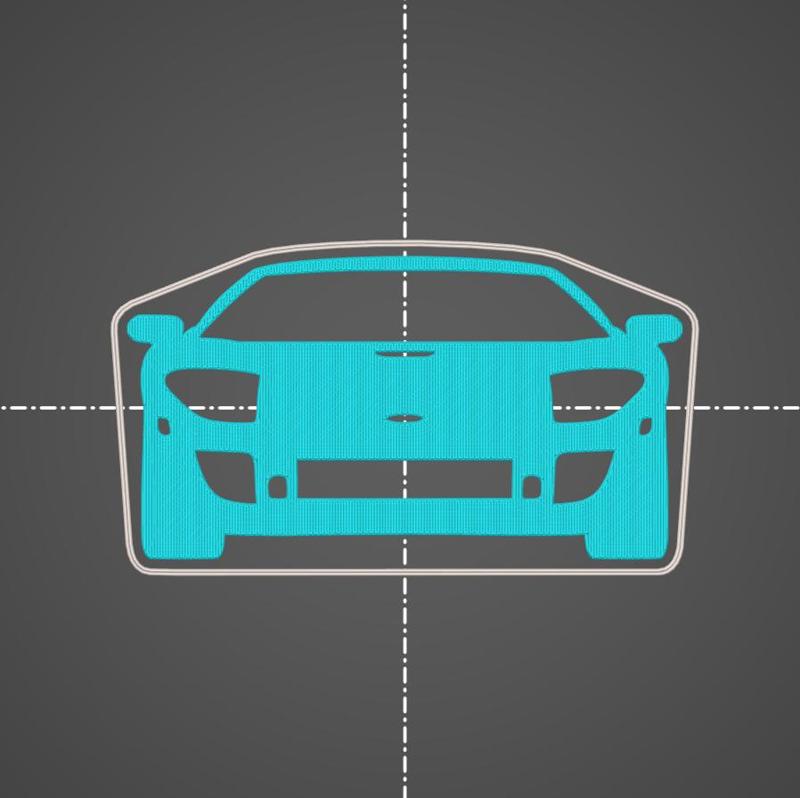 Ford GT 2004-2006 key silhouette