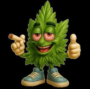 🌿 STL Cool Cannabis Leaf with Slippers and Joint 🚬👟