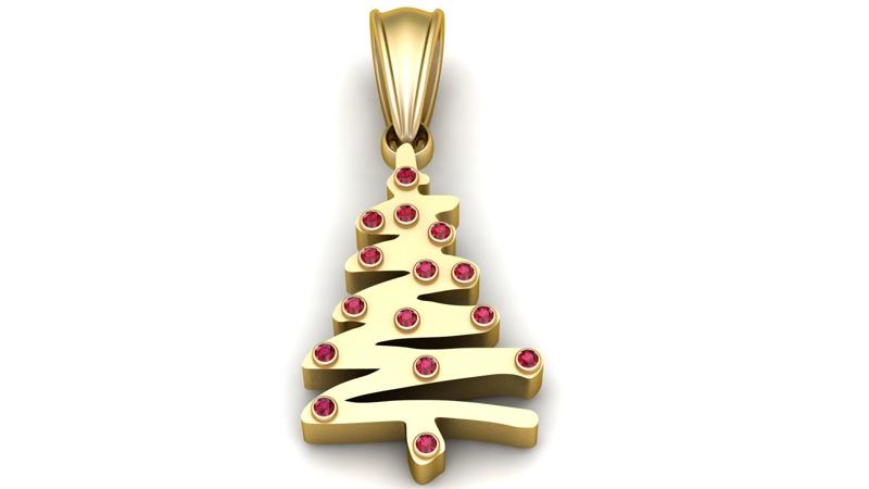 Santa TREE Character Pendant – 3D Printable Model