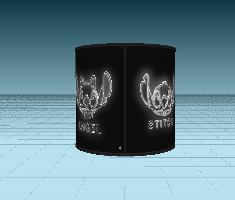 LITHO ABAT JOUR Angel et Stitch e14 et e27