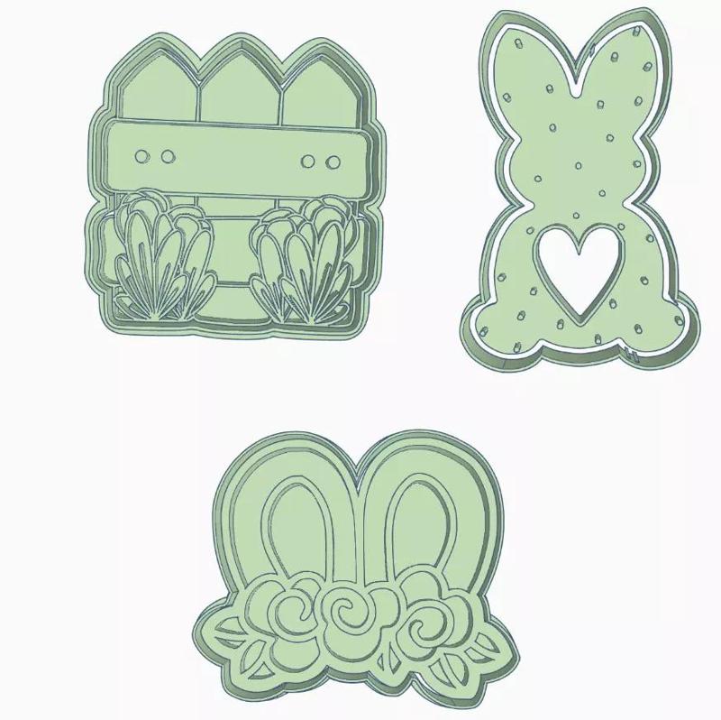 CORTANTES PASCUAS EASTER RABBIT CONEJO CERCA CERCO COOKIES