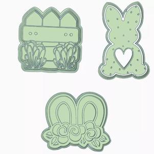 CORTANTES PASCUAS EASTER RABBIT CONEJO CERCA CERCO COOKIES