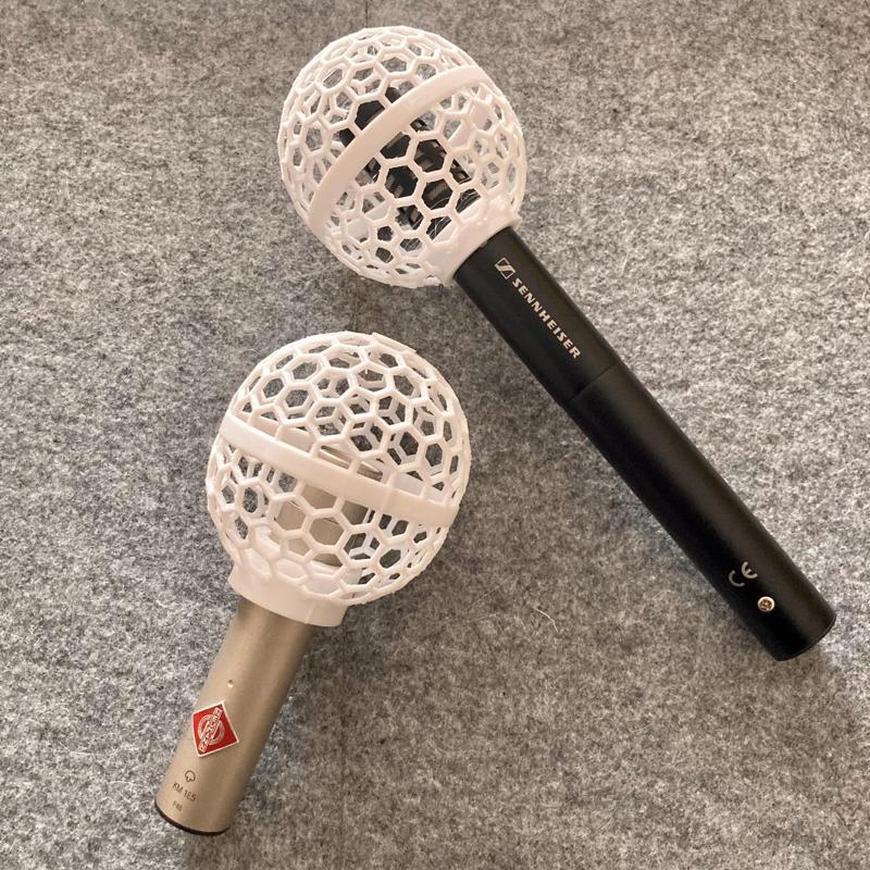 Mini Mic Blimp for short pencil condenser microphones/ Baseball Baby ball gag blimp