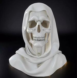 Veiled Bride Skull Bust 3D Model -STL Printable Gothic Sculpture