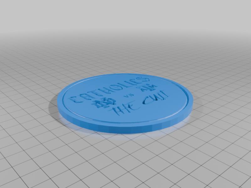 Catholics vs The Cult Coaster - Texas A&M vs Notre Dame Memorial Coaster