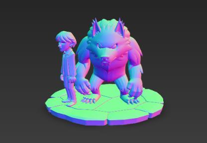 Remus Lupin and his werewolf form