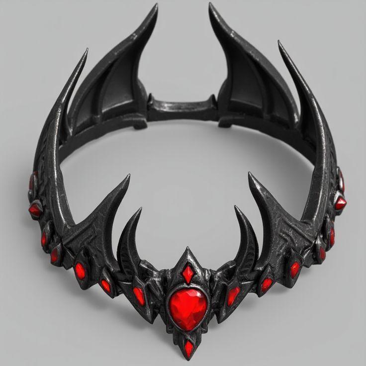 Dark Gem Crown – Gothic Fantasy Tiara Sculpture