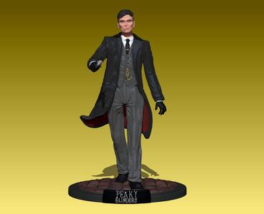 thomas shelby cillian murphy from the peaky blinders walking with gun pose
