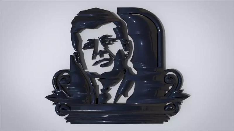 Wall decoration with John F Kennedy motif