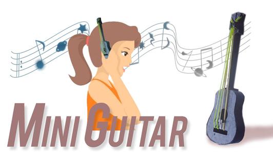 Mini Guitar. Playing