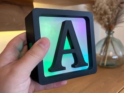 Light Box A // Build your own words, modular & LED
