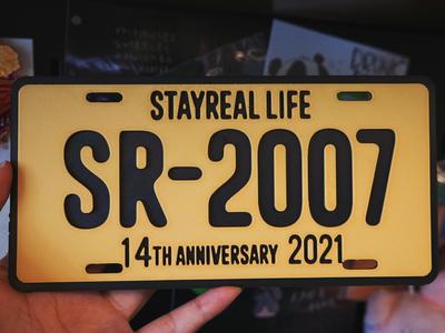【No AMS needed】Mayday STAYREAL out-of-print 2021 yellow license plate 14th-anniversary license plate