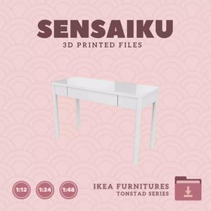 TONSTAD Desk 47 In for Miniature Dollhouse - IKEA - 3D Print