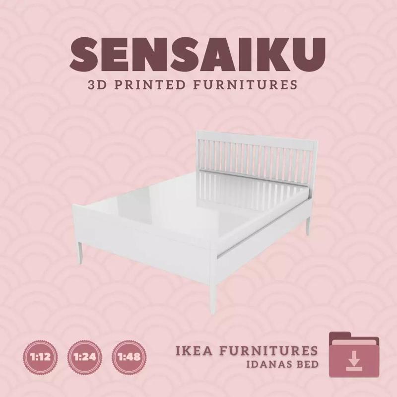 IDANAS Bedframe Queen Bed Dollhouse IKEA 3D Print