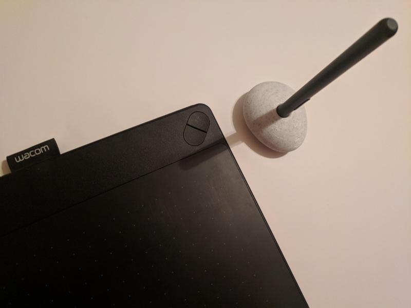 Wacom Pen Holder Simple Stone Design