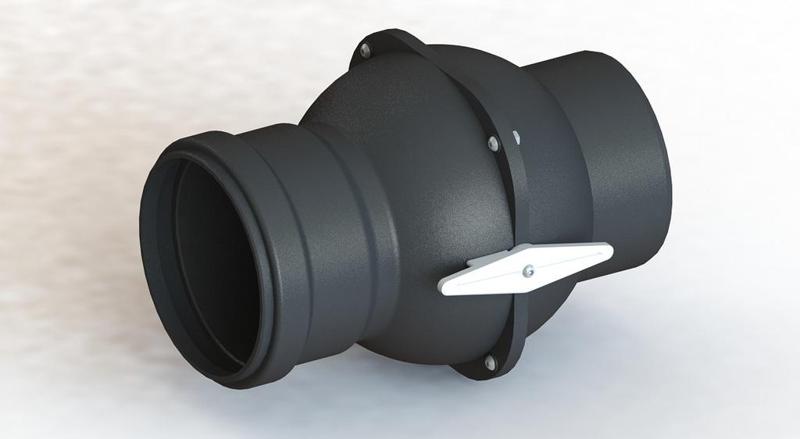 DN110 ball valve blast gate for workshop