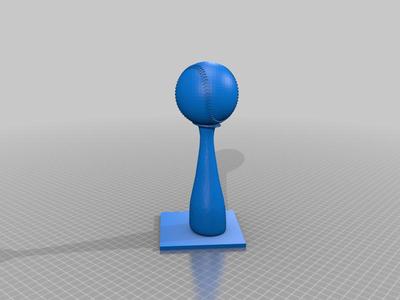 Baseball Trophy with Bat