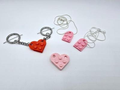 Brick Heart Bracelet & Keychain