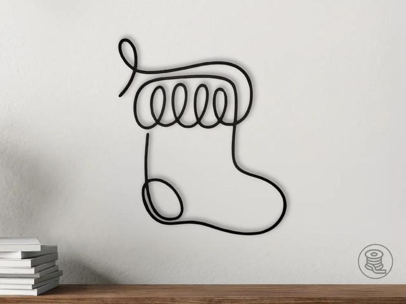 Christmas Stocking Wall Art   